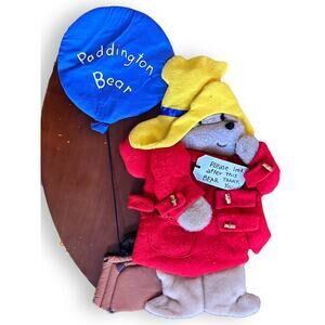 Vintage Infantino Paddington Bear With Balloon on Plush Wall Hanging Decoration